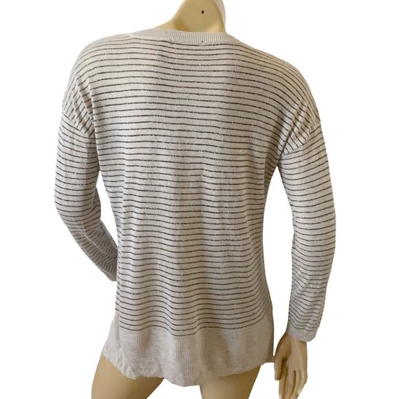 DAISY FUENTES Womens Size Small Striped Light Weight Long Sleeve Sweater - Picture 3 of 7